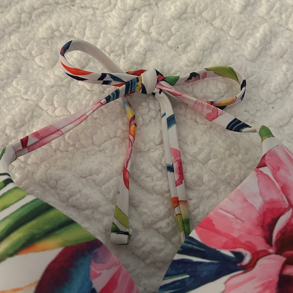 Floral Halter Push-Up Bikini Top - Pink Multi - Picture 3 of 5